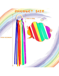 12 Piezas Juguetes de Madera Deekin Cinta Arcoíris Educativos 2