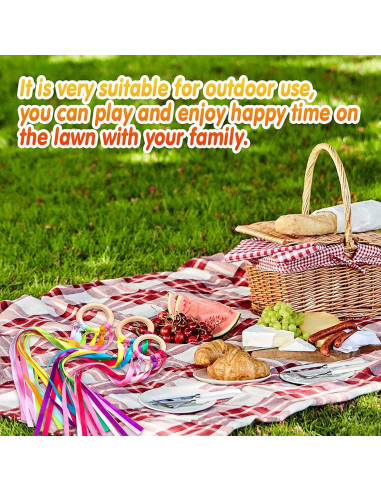 12 Piezas Juguetes de Madera Deekin Cinta Arcoíris Educativos