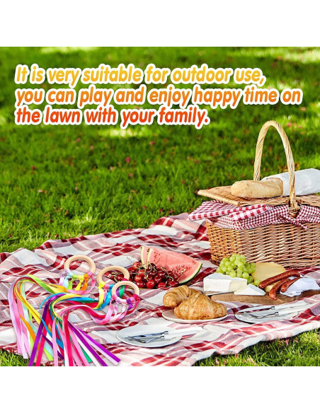 12 Piezas Juguetes de Madera Deekin Cinta Arcoíris Educativos