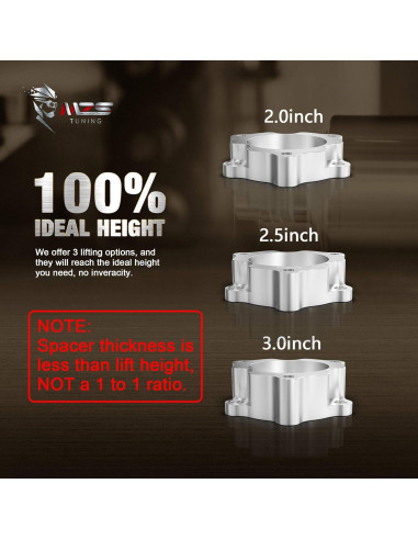 Kit de Elevación Frontal MZS 2" para Tacoma 2005-2023, 4Runner 2003-2024, FJ Cruiser 2007-2015