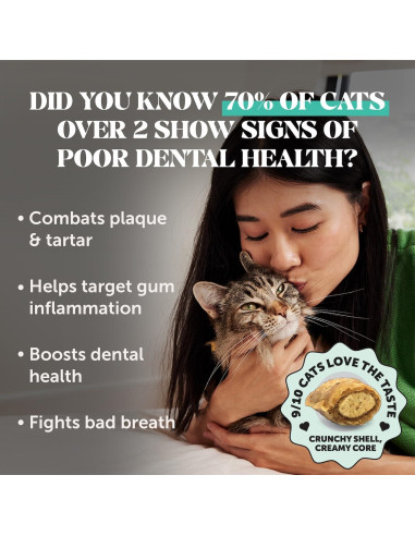 Bocados Dentales para Gatos Pet Honesty - 30 Días, Aliento Fresco