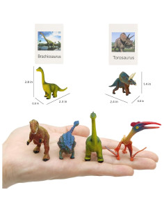 Figuritas de Dinosaurios MIKNEKE - Juego Educativo Montessori 12 Piezas 2