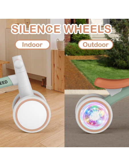 Bicicleta de Equilibrio SEREED Verde para Bebés 12-24 Meses