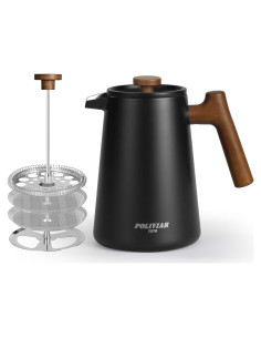 Cafetera Prensa Francesa POLIVIAR 1006 ml Acero Inoxidable