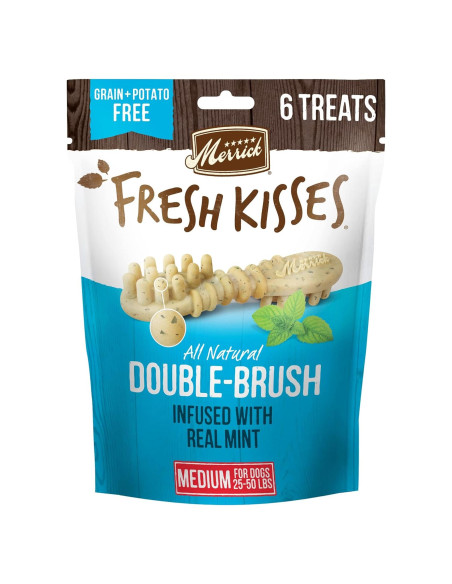 Golosinas Dentales Naturales Merrick Fresh Kisses 6 Unidades