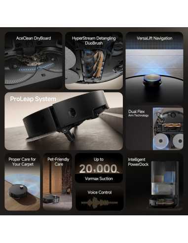 Aspiradora Robot DREAME X50 Ultra con Auto-Vaciado 20,000Pa
