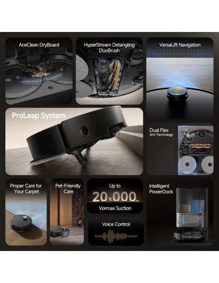 Aspiradora Robot DREAME X50 Ultra con Auto-Vaciado 20,000Pa