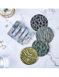 5 Moldes de Silicona Redondos KyeeaDIY para Posavasos 2