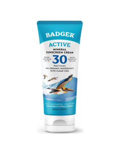 Crema Solar Mineral Badger SPF 30, 85.5 ml, Orgánica y Resistente al Agua