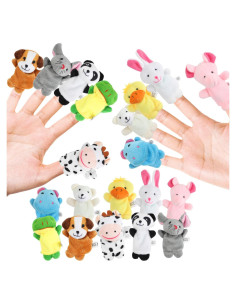 LOKIPA 10 Títeres de Dedo de Animales de Peluche para Niños