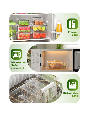 Juego de 60 Contenedores de Almacenamiento KEMETHY Sin BPA