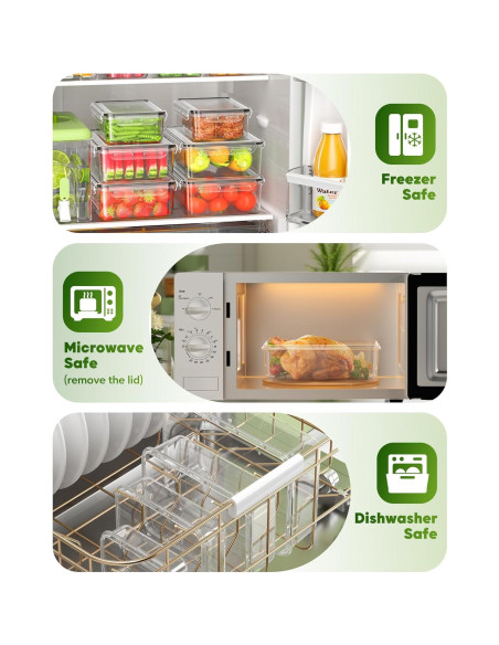 Juego de 60 Contenedores de Almacenamiento KEMETHY Sin BPA