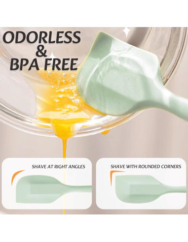 Set de 8 Espátulas de Silicona KAKAMINA 28 cm Antiadherentes