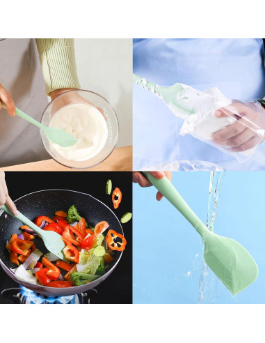 Set de 8 Espátulas de Silicona KAKAMINA 28 cm Antiadherentes