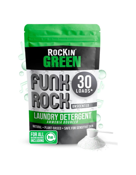 Detergente en Polvo Rockin' Green 30 Cargas Sin Fragancia