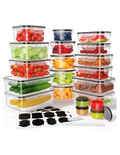 Juego de 40 Contenedores de Alimentos KEMETHY Herméticos