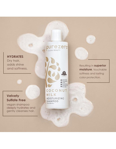 Juego de Champú y Acondicionador Purezero Leche de Coco 355ml