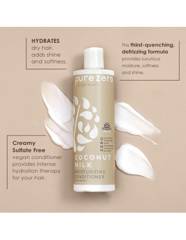 Juego de Champú y Acondicionador Purezero Leche de Coco 355ml
