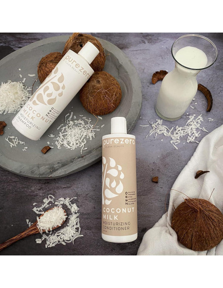 Juego de Champú y Acondicionador Purezero Leche de Coco 355ml