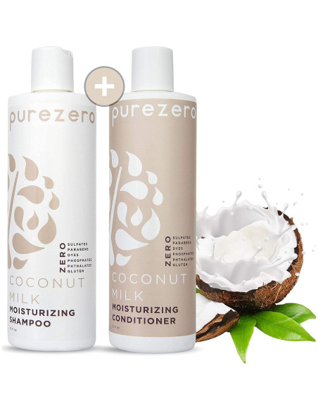 Juego de Champú y Acondicionador Purezero Leche de Coco 355ml