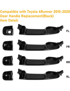 Manija de Puerta Exterior APESER para Toyota 4Runner 2010-2020 - 4 Piezas 2
