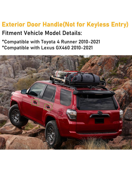 Manija de Puerta Exterior APESER para Toyota 4Runner 2010-2020 - 4 Piezas