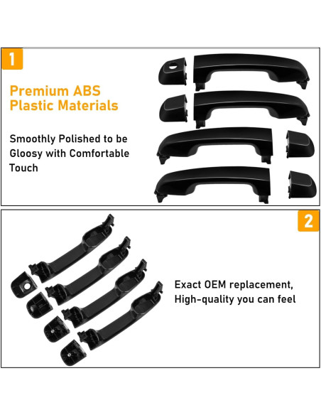 Manija de Puerta Exterior APESER para Toyota 4Runner 2010-2020 - 4 Piezas