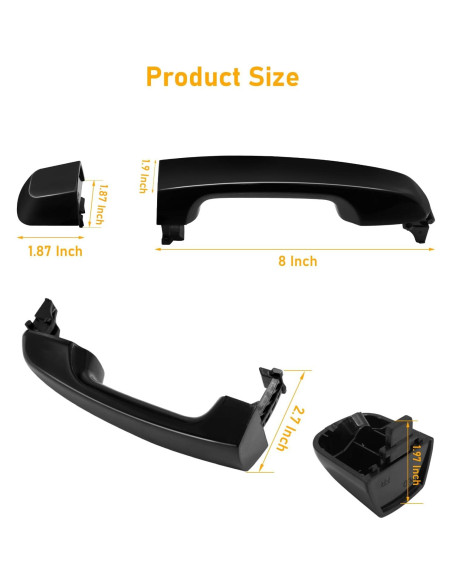 Manija de Puerta Exterior APESER para Toyota 4Runner 2010-2020 - 4 Piezas