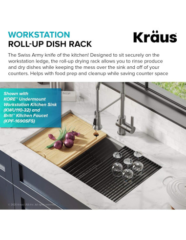 Estante de Secado de Platos KRAUS KRM-11AQ Aqua 42.86x30.48 cm