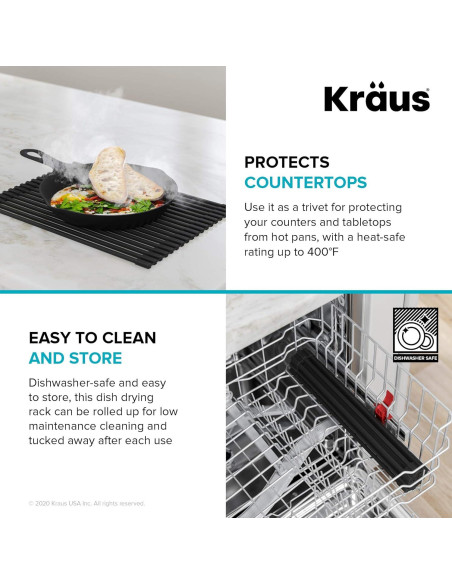 Estante de Secado de Platos KRAUS KRM-11AQ Aqua 42.86x30.48 cm