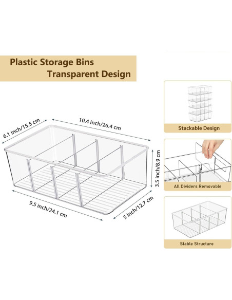 Organizadores de Almacenamiento Transparente MERATIA 2 Pcs