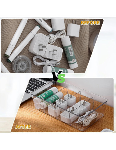 Organizadores de Almacenamiento Transparente MERATIA 2 Pcs