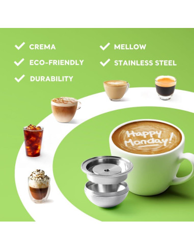 Cápsula de Café Reutilizable BENFUCHEN Acero Inoxidable 80ML