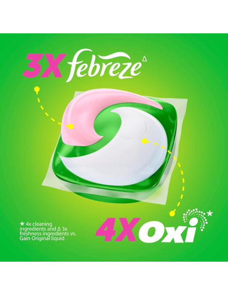 Detergente para Ropa Gain Super Flings 18 Pacs Hibisco Hula