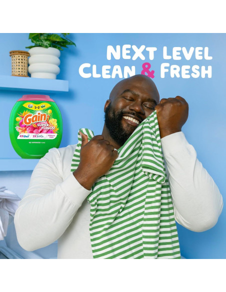 Detergente para Ropa Gain Super Flings 18 Pacs Hibisco Hula