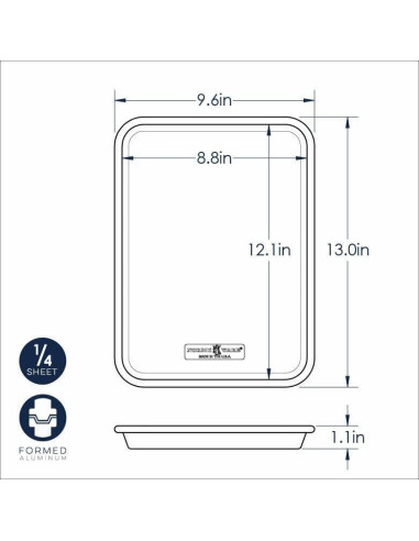Bandejas de Hornear Nordic Ware Naturals 2-Pack Aluminio