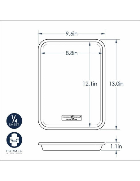 Bandejas de Hornear Nordic Ware Naturals 2-Pack Aluminio