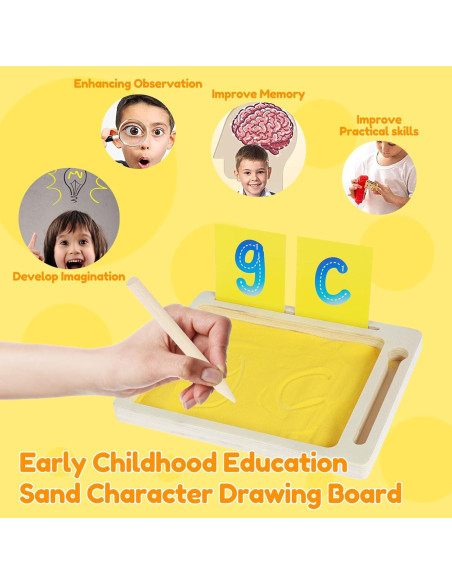 Bandeja de Arena Montessori de Madera Mimoyalaso 22.5x18cm