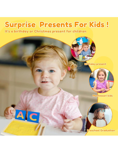 Bandeja de Arena Montessori de Madera Mimoyalaso 22.5x18cm