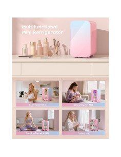 Mini Nevera BEICHEN 6L Rosa Portátil Enfriador y Calentador 2