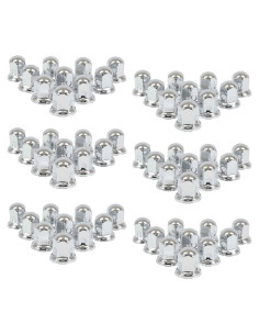 Cubiertas de Tuercas de Metal Cromado Mytee 33mm Paquete 60