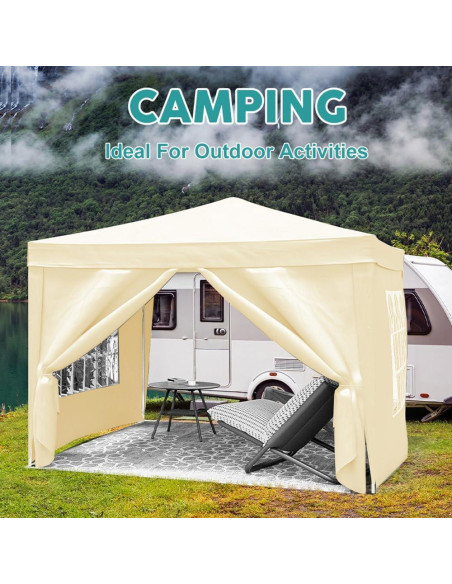 Carpa Plegable 3x3m QiMaieeUSA con 4 Paredes Removibles