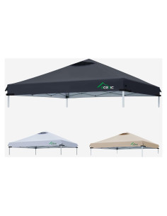 Cubierta de Toldos Impermeable Acepic 10x10 Negro UV