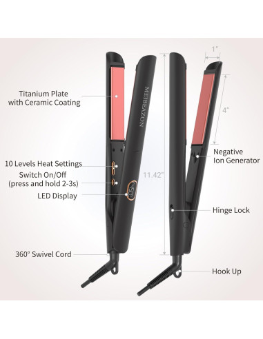 Plancha y Rizador 2 en 1 MEIBEAZON MS-01 Cerámica 3D