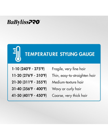 Plancha de Pelo Profesional BaBylissPRO Titanio 30cm Negro