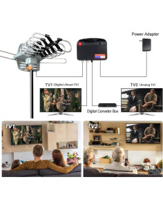 Antena de TV Exterior MATIS FBA08D 150 Millas 4K HD 2