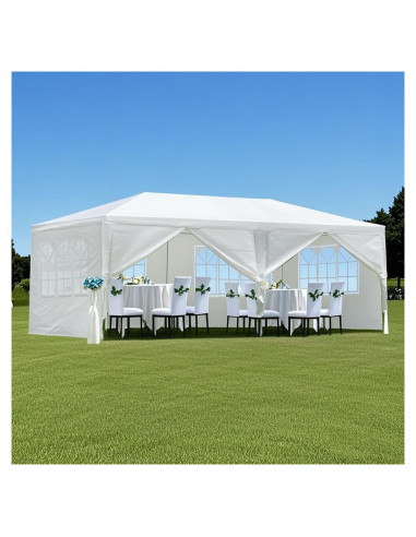 Carpa de Fiesta 3x6m HarmonyHealth con 6 Paredes Removibles
