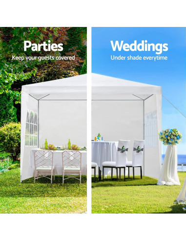 Carpa de Fiesta 3x6m HarmonyHealth con 6 Paredes Removibles