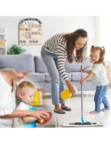 Tabla de Rutina Diaria de Madera LilaLand 33x36 cm