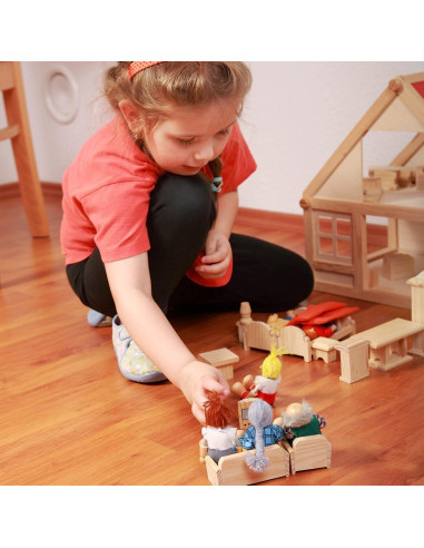 Conjunto de Muebles de Madera Sumind para Casa de Muñecas 35 Piezas